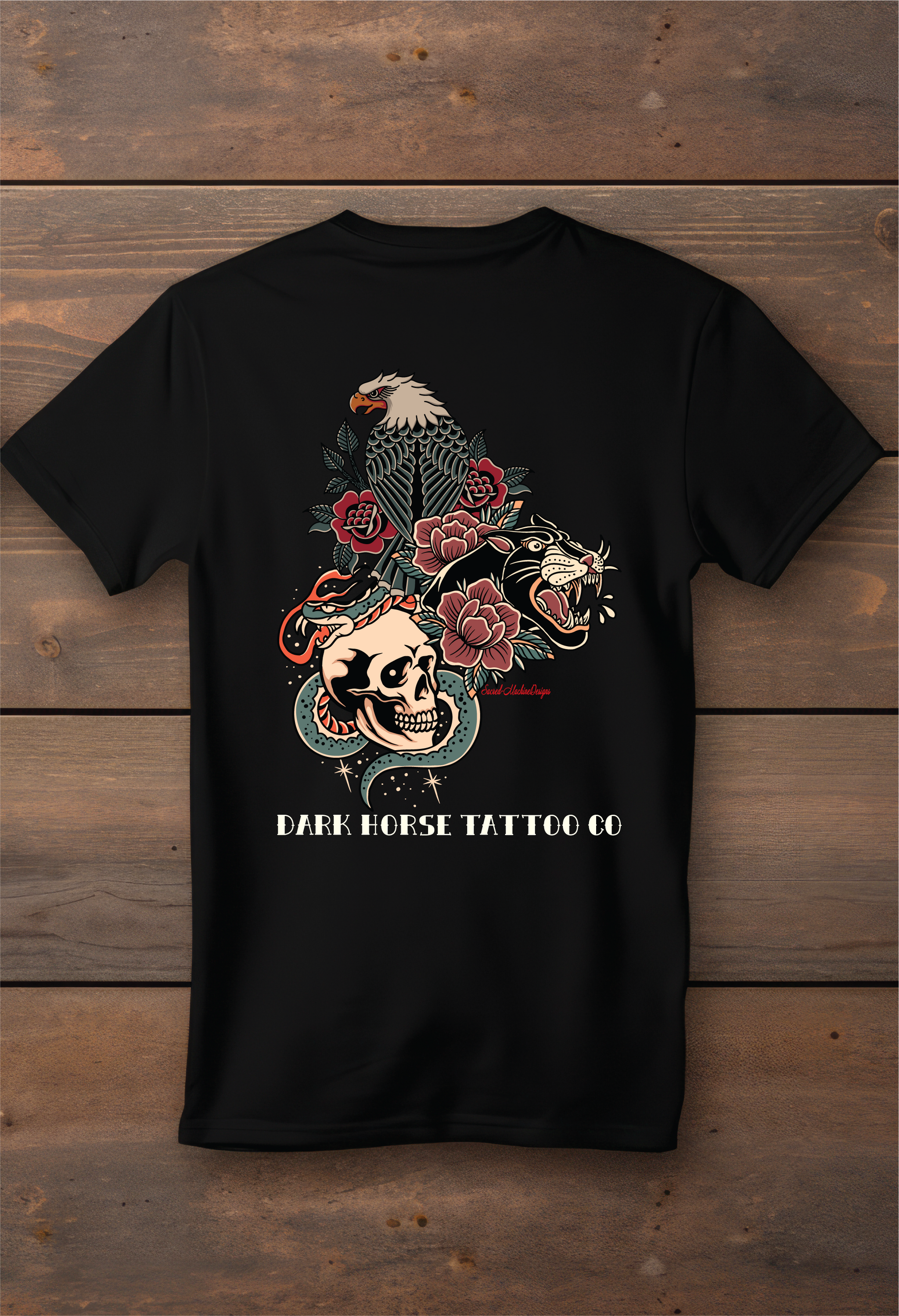 Dark-Horse Traditional Tattoo Tee – Sacred-Machine